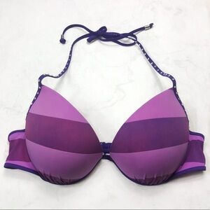 [Pink] Striped Push Up Bikini